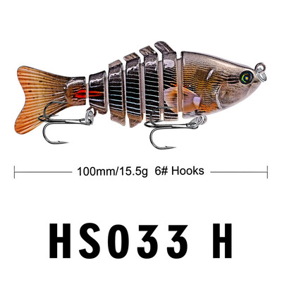 

VISSEN 1PCS 10cm 1561g Fishing Bait Fake Lures Artificial Multi-section Fishes Flexible Baiting Lure Fishing Trolling Wobblers