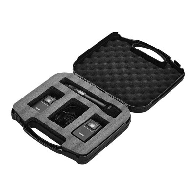 

ACEMIC DV100SET Dual Channel UHF Wireless Microphone System LCD Display 80M Effective Range with 1 Transmitter & 1 Receiver & 1 Ha