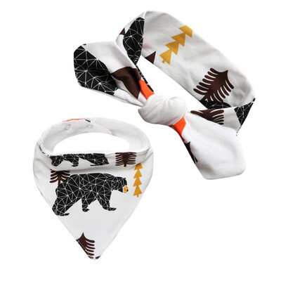 

Cotton Baby Bibs Burp Cloth Set Bow Hair Stuff Cartoon Triangle Baby Bibs Burp Cloth Reusable Baby Toddler Bib Apron
