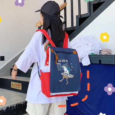 

Hmmm backpack female backpack female student ins high capacity junior high school bag female Korean high school Harajuku ulzzang