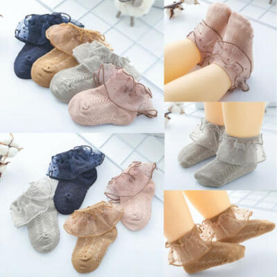 

Hot Frilly Lace Newborn Baby Girls Socks Cotton School Ankle Lace Sock 3-12Y