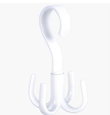 

Home 360 Degree rotatable Hook Wardrobe Multi-Function Hanging Bag Straps Scarf Hanging Four Claws Hanging Gray