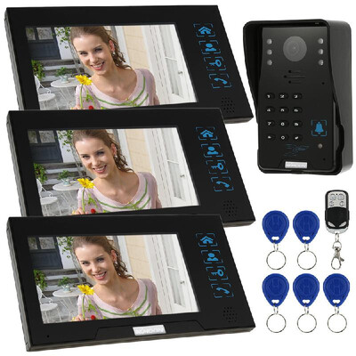 

KKmoon® 7 Wired Video Door Phone System RecordSnapshot Visual Intercom Doorbell with 3800x480 Indoor Monitor 11000TVL Outdoo