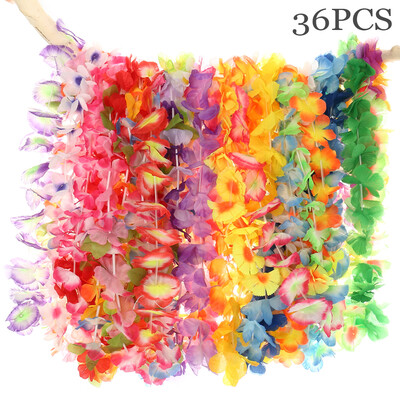 

5036pcs Leis Flower Garlands Hawaiian Wreath Tropical Party Hen Night Party Favors Supplies Decorations