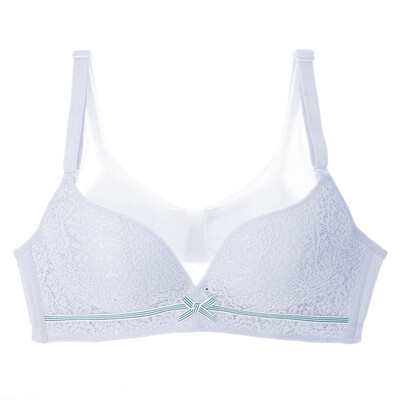 

New Japan Wire Free Bras Push Up Solid Color lace bow Bra Simple Double Breasted Lingerie Comfortable Women Sexy underwear