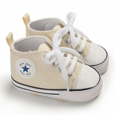 

Baby Boys Girls Pram Shoes Soft Soled Newborn Toddler Infant Pre-Walker 0-18M