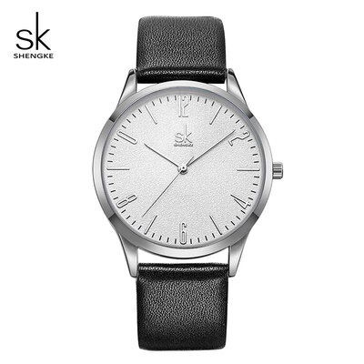 

Shengke Leather Lovers Watches SK Fashion Couple Watches Women Men Luxury Quartz Female Male Wristwatch Relogio Feminino 2019