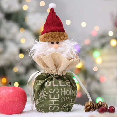 

〖Follure〗Christmas Decorations Xmas English Snowman Apple Bag Christmas Eve Apple Bag