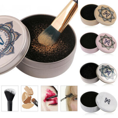 

Makeup Brush Cleaning Eye Shadow Sponge Cleaner Iron Box Cosmetics Storage