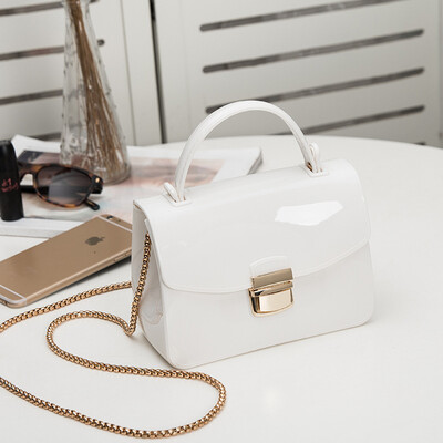 

Jelly bag 2019 explosion trend trend wild lock solid color handbag wholesale fashion art candy color handbag