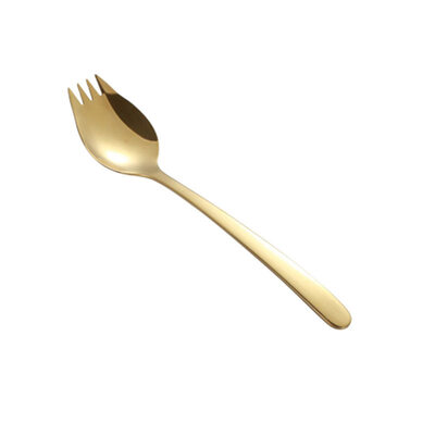 

2 in 1 Stainless Steel Spork Salad Noodles Fork Spoon Travel Picnic Tableware