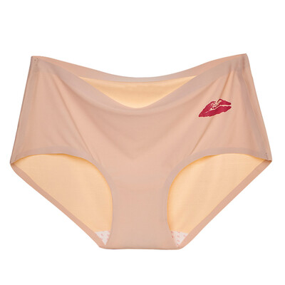 

Toponeto Women Briefs Solid Color Soft Cotton Print Stitching Briefs Briefs