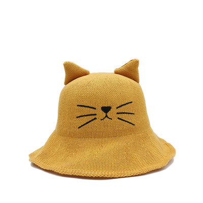 

Japanese soft sister cute cat ear hat lady leisure fisherman hat summer excursion breathable sunshade cap
