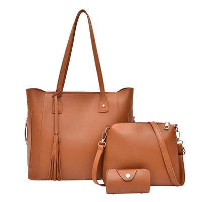 

Tailored Fashion Composite Bag Shoulder Crossbody Handbag Bag For Women Girls 3Pcs