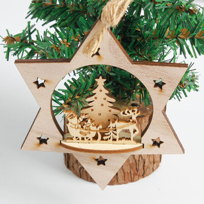 

Tailored Snowflake Wood Embellishments Rustic Christmas Tree Hanging Ornament Decor