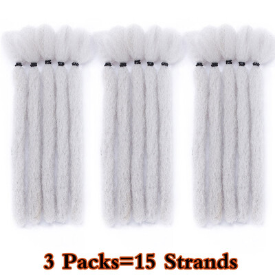 

3 Packs Short Dreadlocks Extensions Soft Synthetic Crochet Twist Hair Braids Faux Locs Dread Hairpieces Reggae Hippie Style