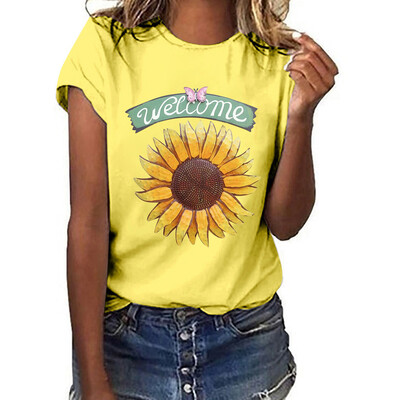 

Starmoon Women Girls Plus Size Lips Print Short Sleeved T-shirt Blouse Tops