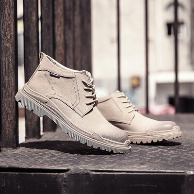

Booties leather boots mens high shoes Martin boots mens boots England tooling casual mens shoes