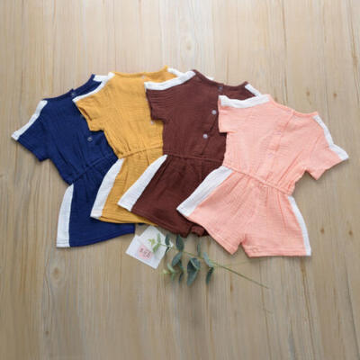 

Baby Kids Toddler Girls Infant Romper Jumpsuit Bodysuit Cotton Outfit Tracksuit