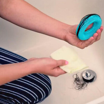 

Gobestart Ring Wraps Around Your Drains To Instantly Catch Every Hair GreenPinkBule