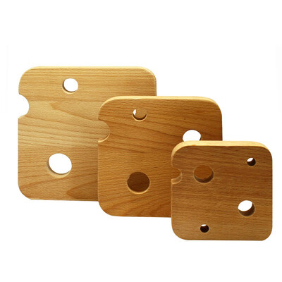 

SHISE Beech cheese shape insulation pad set of 3 5790
