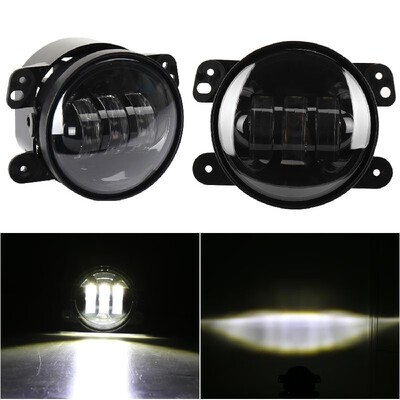 

4" LED Car Fog Lights Driving Offroad Lamp Front Bumper Light Replacement for Jeep Wrangler 1997-2017