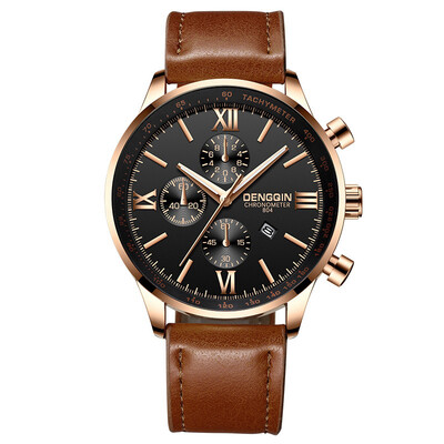

Gobestart Mens Leather Military Casual Analog Quartz Date Wrist Watch Business Watches
