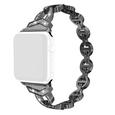 

〖Follure〗Replacement Crystal Metal Watch Band Wrist Strap For Apple Watch Series 4244mm