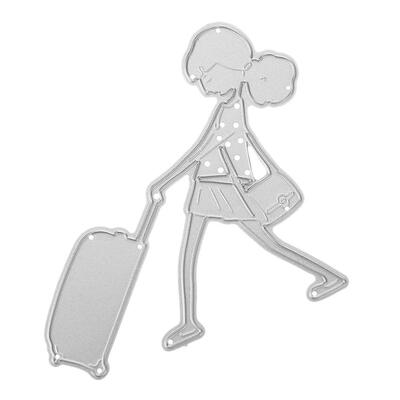 

Suitcase Girl DIY Cutting Dies Stencils Scrapbooking Embossing Album Card