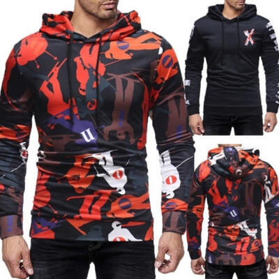 

Men Winter Warm Hoodie Slim Musle Sweater Hip-hop Skateboard Sweatshirts Pullover Coats