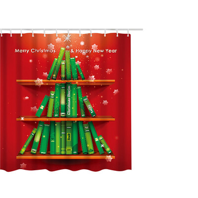 

Gobestart Christmas Waterproof Polyester Bathroom Shower Curtain Decor With Hooks 65x71