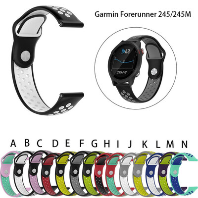 

〖Follure〗Soft Silicone Band Wrist Strap 20mm For Garmin Forerunner 245245M Smart Watch