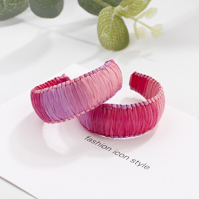 

Flashbuy Raffia Sector Drop Earrings For Women Geometric Handmade Rattan Earring Fashion Jewelry Wedding Gift Accessories