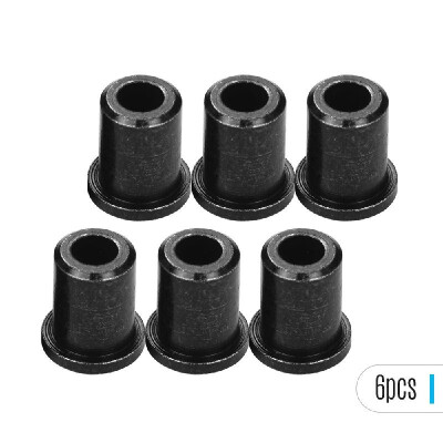 

String-Through Body String Ferrules Straight Barrel Shape Metal Hardware Parts for Electric Guitars Set of 6PCS Black