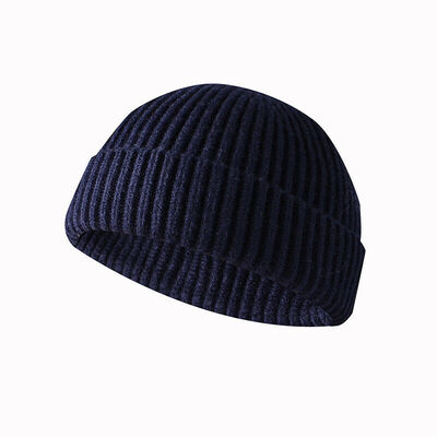 

Men Women Winter Knitted Hat Beanie Skullcap Sailor Cap Cuff Brimless Retro Warm