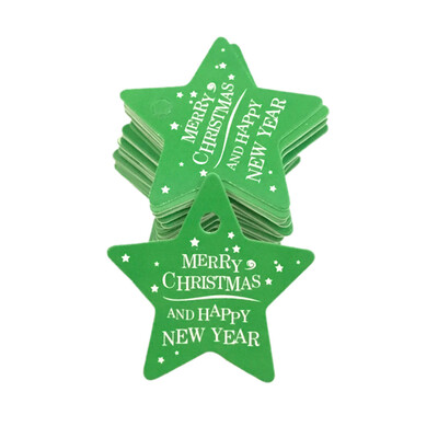 

Toponeto 100Pcs Star Santa Claus Christmas Tag Candy Bag Decoration Gift Hang Tags
