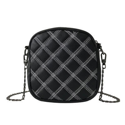 

Fashion Women Plaid Print Crossbody Bag PU Leather Shoulder Phone Bags