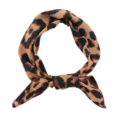 

Leopard Scarves Autumn Chiffon Ins Handkerchief Women Korean Wraps Shawl