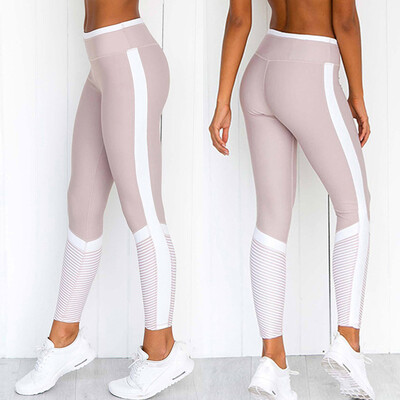 

Tailored Ladies Printed Stitching Bottom Pants Yoga Fitness Pants Nine-minute Pants