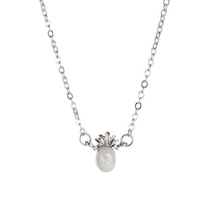 

Women Sweet Pineapple Broken drill Pendants Alloy Simple Jewelry Clavicle Delicate Cute Minimalist Necklace Jewelry Gold Silver