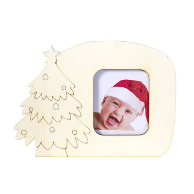 

Siaonvr New wooden Christmas Photo Frame Decorations Photo Ornament Table Decor