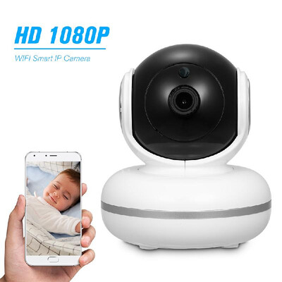 

1080P HD PTZ Indoor IP Camera with External TF Card Slot WiFi Home Security Camera Support Night Vision Motion Detection Clear Sou