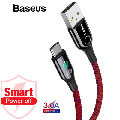 

Baseus Intelligent Power Off QC 30 USB C Cable 18W Fast Charge USB Typc-C Cable Charging&Data Transfer for Samsung XiaoMi 8