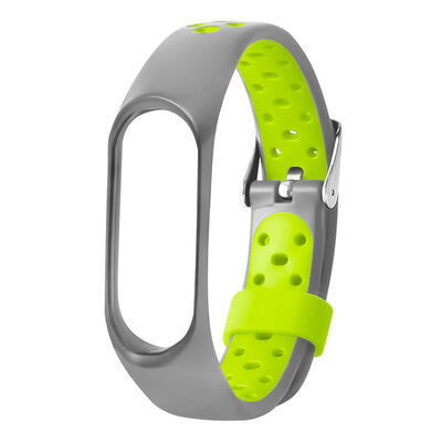 

TPE Metal Buckle Ventilated Bracelet Watch Strap Band for Xiaomi Miband 3
