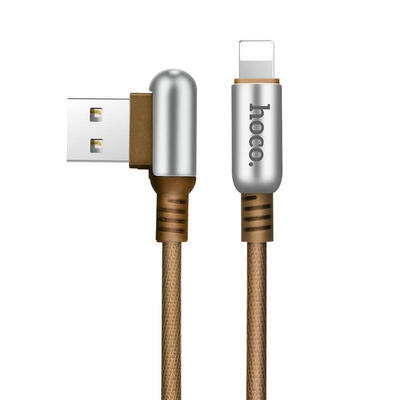 

HOCO 24A Zinc Alloy 90° USB Cable For Apple Lightning IPhone IPad OTG Fast Charging Cable