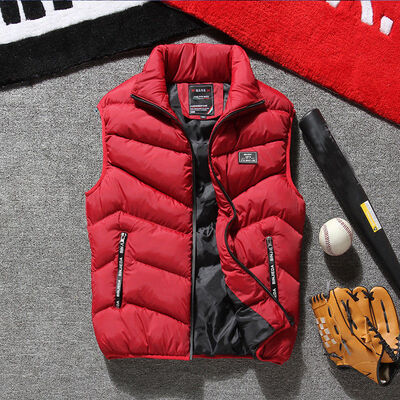 

Winter Warm Mens Cotton Padded Sleeveless Jacket Vest Waistcoat Parka -4XL