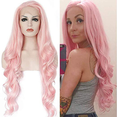 

〖Follure〗Lace Front Womens Fashion Wig Gold Synthetic Hair Long Wigs Wave Curly Wig