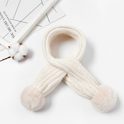 

2018 baby scarf winter boys&girls baby soft warm wool scarf childrens wild ball ball scarf tide