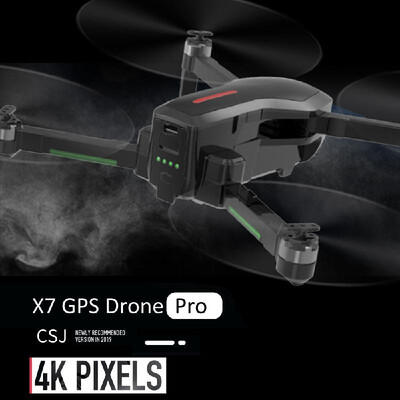 

CSJ-X7GPS Brushless 4K Drone with Camera 5G Wifi FPV Foldable Auto Return Optical Flow Positioning Gesture Photo MV Editing GPS Qu