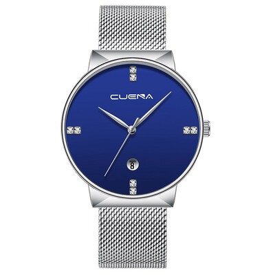 

Gobestart Luxury Ultra Thin Clock Male Steel Strap Casual Quartz Watch Mens Wrist Watch